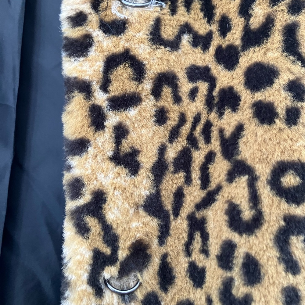 Monki Animal Print Faux Fur Jacket S - Picture 5 of 5